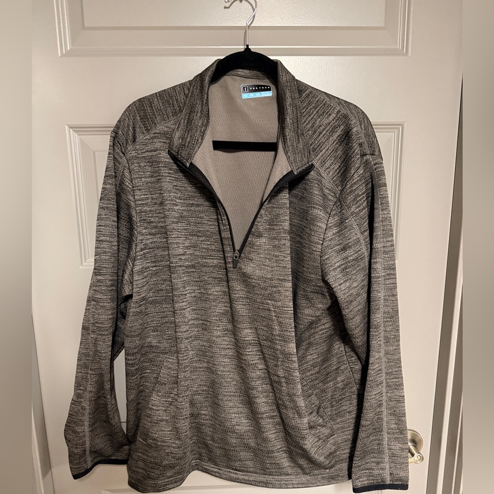 PGA Tour Charcoal Quarter-Zip Pullover